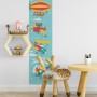 Kids Blue Height Chart Wall Sticker Decal