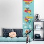 Kids Blue Height Chart Wall Sticker Decal