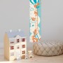 Kids Growth Chart With Hot Air Balloon Wall Decal Sticker