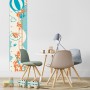 Kids Growth Chart With Hot Air Balloon Wall Decal Sticker