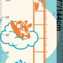 Kids Growth Chart With Hot Air Balloon Wall Decal Sticker