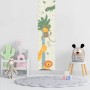 Kids Growth Chart with Tropical Animals Wall Decal Sticker