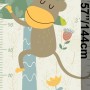 Kids Growth Chart with Tropical Animals Wall Decal Sticker
