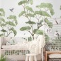Kids Tropical Forest with Cute Rabbits Wallpaper Mural