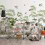 Kids Tropical Forest with Cute Rabbits Wallpaper Mural