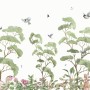Kids Tropical Forest with Cute Rabbits Wallpaper Mural