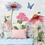 Kids Floral Gardens with Butterflies Wallpaper Mural