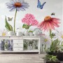 Kids Floral Gardens with Butterflies Wallpaper Mural