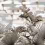Tropical Leaf Painting with Brush Strokes Wallpaper Mural