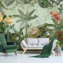 Tropical Jungle Plants Wallpaper Mural