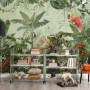 Tropical Jungle Plants Wallpaper Mural