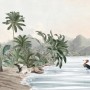 Tropical Nature Landscape with Birds Wallpaper Mural