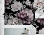 Vintage Dark Large Peony Flower Wallpaper Mural