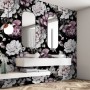 Vintage Dark Large Peony Flower Wallpaper Mural