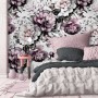 Vintage Dark Large Peony Flower Wallpaper Mural