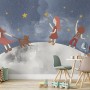 Girls on the Moon Kids Wallpaper Mural