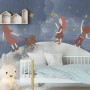 Girls on the Moon Kids Wallpaper Mural
