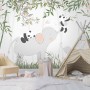 Panda Bear on Elephant Wallpaper Mural