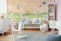Nursery Cartoon Forest Landscape Wallpaper Mural