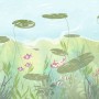 Nursery Lotus Leaf and Fish Wallpaper Mural
