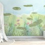 Nursery Lotus Leaf and Fish Wallpaper Mural