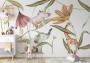 Nursery Tropical Animals with Flowers Wallpaper Mural