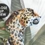 Leopards and Tropical Leaves Wallpaper Mural