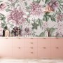 Florals With Green Leafs Wallpaper Mural