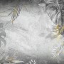 Monochrome Grunge Leaf with Splash Wallpaper Mural