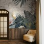 Old Tropical Leaf Wallpaper Mural