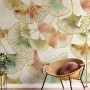 Colorful Gingko Leaf Pattern Wall Mural