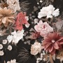 Realistic Dark Floral Wallpaper Mural