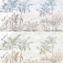 Monochrome Antique Jungle Landscape Wallpaper Mural