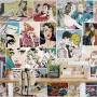 Retro Pop Art Comic Faces Wallpaper Mural