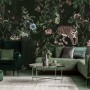 Dark Botanical Plants with Animals Wallpaper Mural