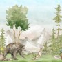 Kids Watercolor Coniferous Forest with Animals Wallpaper Mural