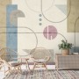 Soft Geometric Shape Art Wallpaper Mural