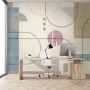 Soft Geometric Shape Art Wallpaper Mural
