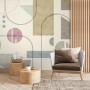 Soft Geometric Shape Art Wallpaper Mural
