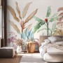 Colorful Tropical Banana Tree Wallpaper Mural