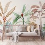 Colorful Tropical Banana Tree Wallpaper Mural