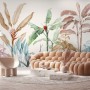 Colorful Tropical Banana Tree Wallpaper Mural
