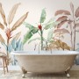 Colorful Tropical Banana Tree Wallpaper Mural