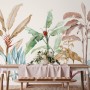 Colorful Tropical Banana Tree Wallpaper Mural