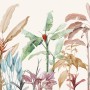 Colorful Tropical Banana Tree Wallpaper Mural
