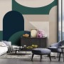 Geometric Abstract Shape Art Deco Wallpaper Mural