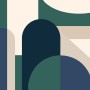 Geometric Abstract Shape Art Deco Wallpaper Mural