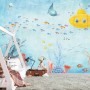 Kids Nursery Undersea with Submarine Wallpaper Mural