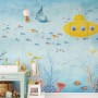 Kids Nursery Undersea with Submarine Wallpaper Mural