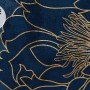 Dark Navy Peony Floral Drawing Art Wallpaper Mural